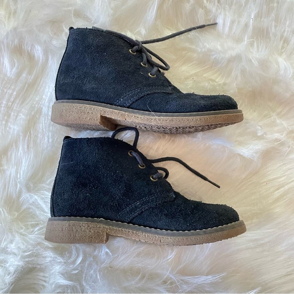 Bo-Bell Navy Blue Unisex Kids Childrens Suede Lace-Up Boots Booties Shoe 27 / 10 - Picture 6 of 10